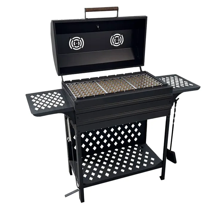 Гриль BBQ "Мастер" сталь 2 мм, крышка, зольник, полки, дровница