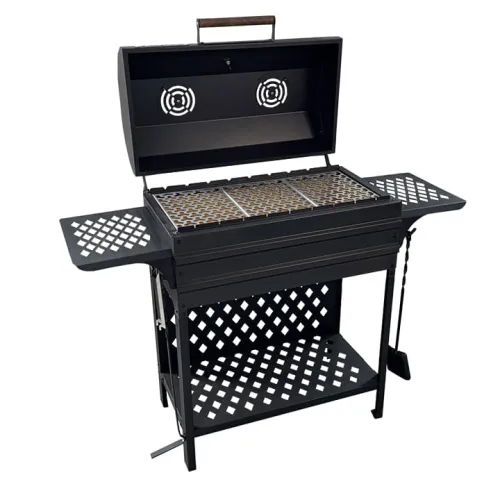 Гриль BBQ "Мастер" сталь 2 мм, крышка, зольник, полки, дровница