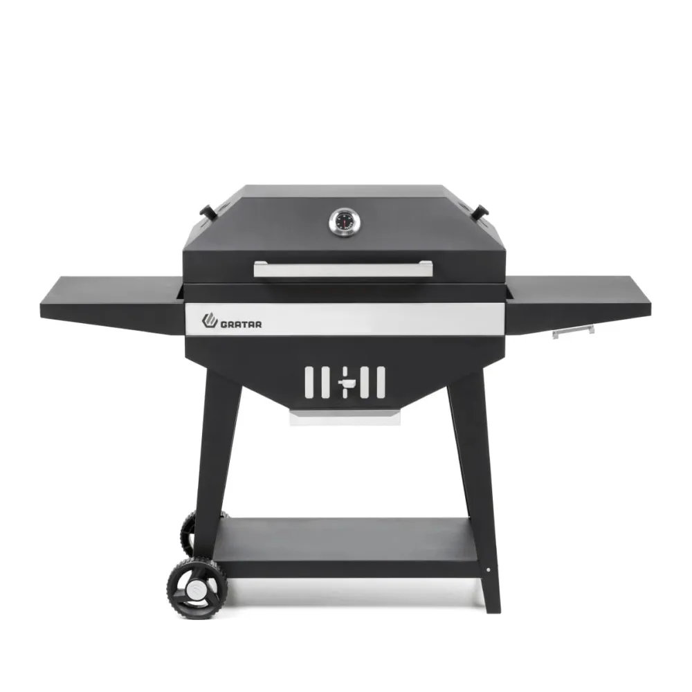 Гриль GRATAR "Master XL GM 720" сталь 2 мм, крышка, зольник, полки, дровница, колеса