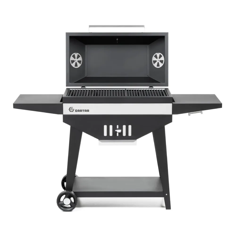 Гриль GRATAR "Master XL GM 720" сталь 2 мм, крышка, зольник, полки, дровница, колеса