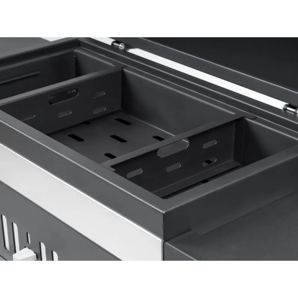 Гриль GRATAR "Master XL GM 880" сталь 2 мм, крышка, зольник, полки, дровница, колеса