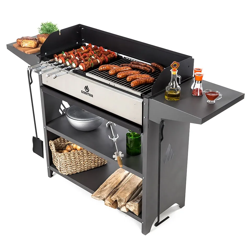 Мангал GRATAR "Professional Optima Grill" сталь 3 мм, зольник, полки